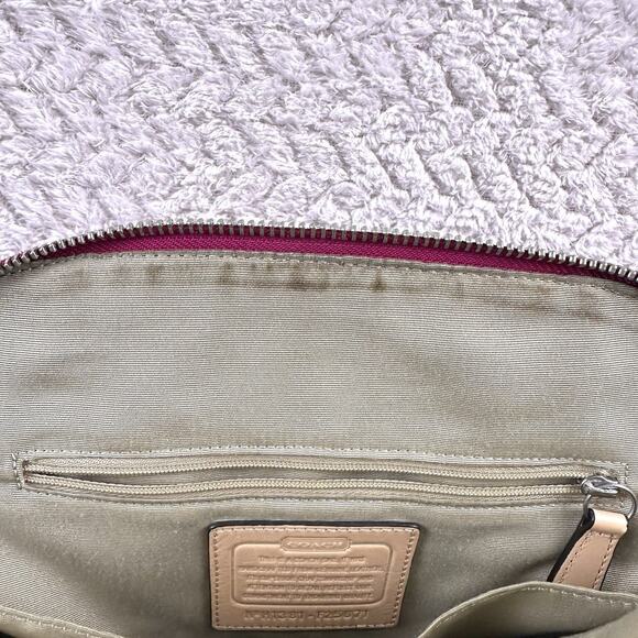 Coach F25671 Peyton Cora Dome Satchel Magenta Saffiano Leather Top Handle Bag - Picture 12 of 16